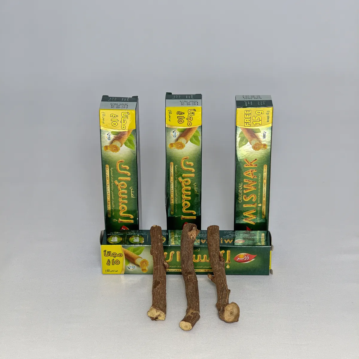 Dentifrice Miswak + Bâton Siwak Naturel - Blanchissant Authentique