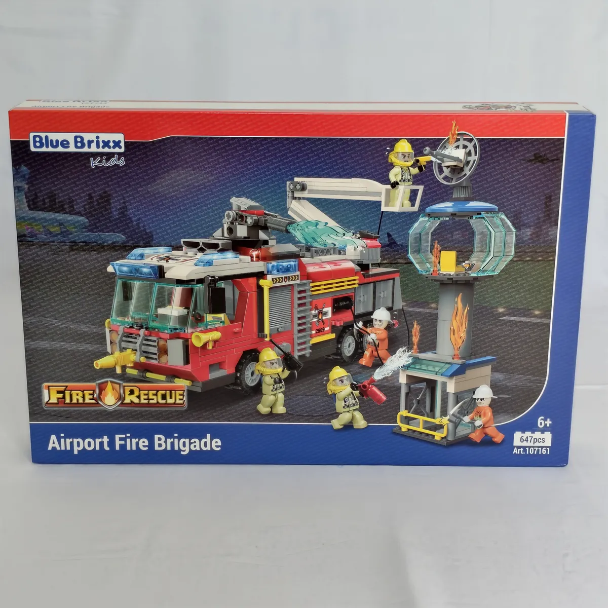 eu de Construction BlueBrixx Kids Pompiers Aéroport 647 pcs – Neuf