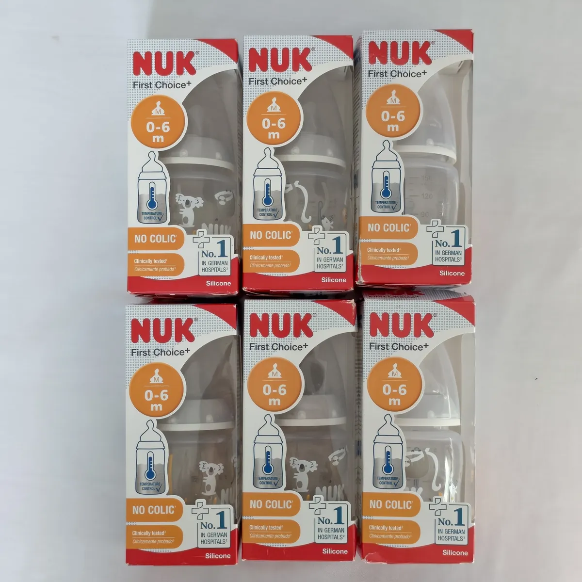 Lot de 6 Biberons NUK First Choice+ 0-6 Mois Neuf