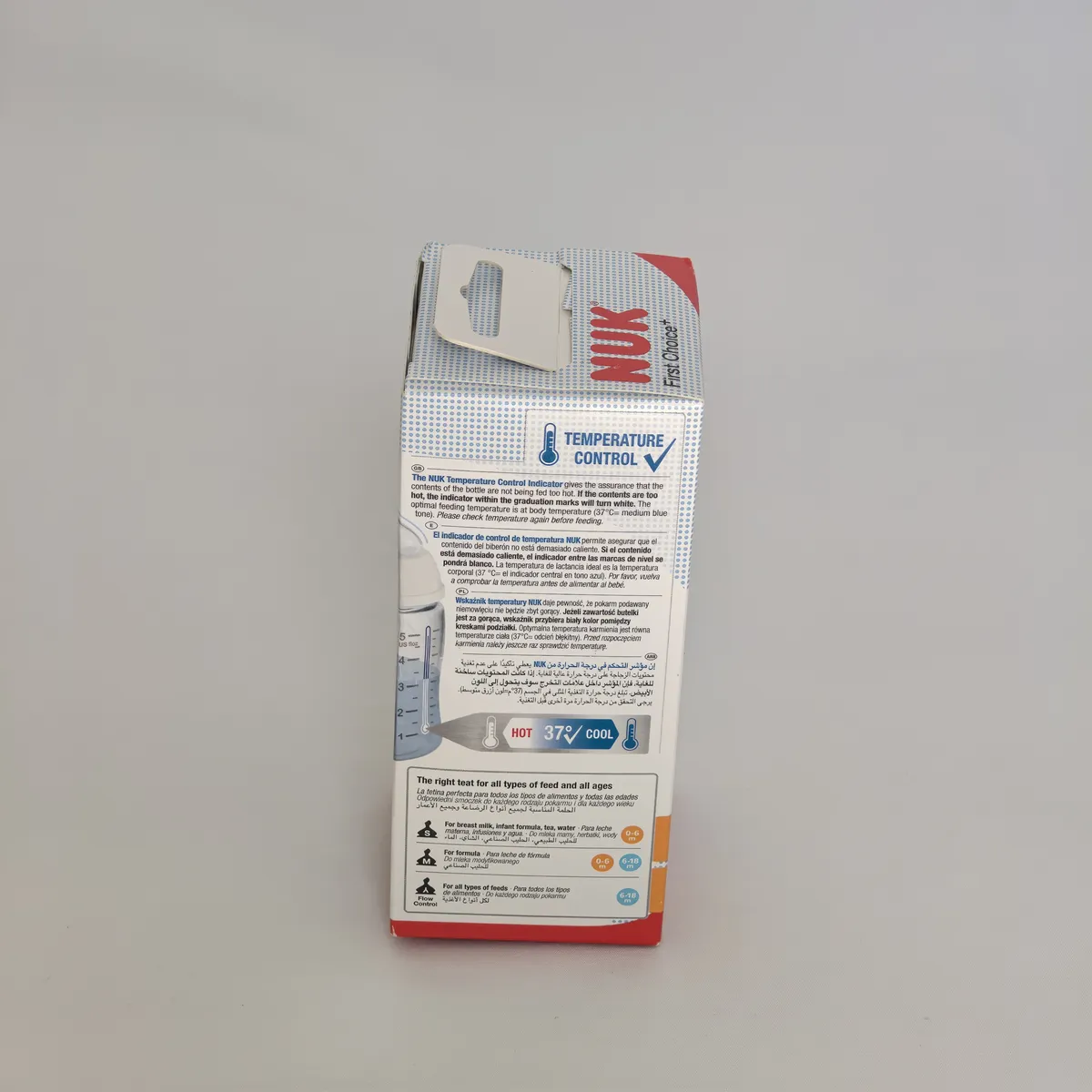 Biberon NUK First Choice+ avec Contrôle de Température (0-6 mois) - Image 1
